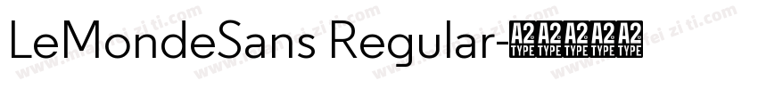 LeMondeSans Regular字体转换